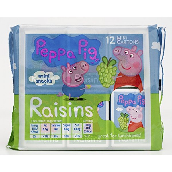 Peppa Pig - Raisins (12 Mini boxes) - Peppa Pig - BabyOnline HK