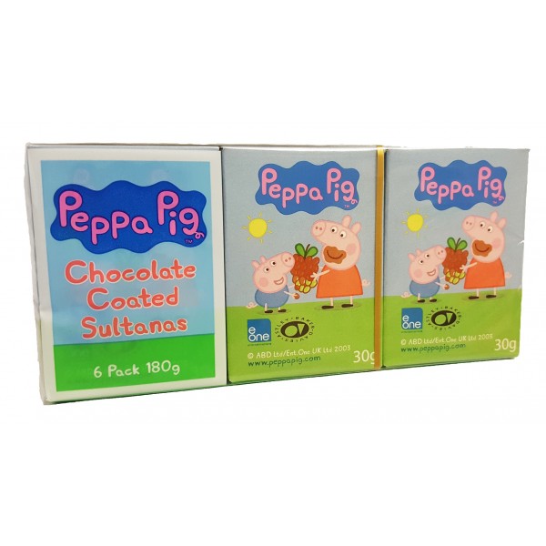 Peppa Pig - Chocolate Coated Sultanas (6 boxes - 30g each) - Peppa Pig - BabyOnline HK