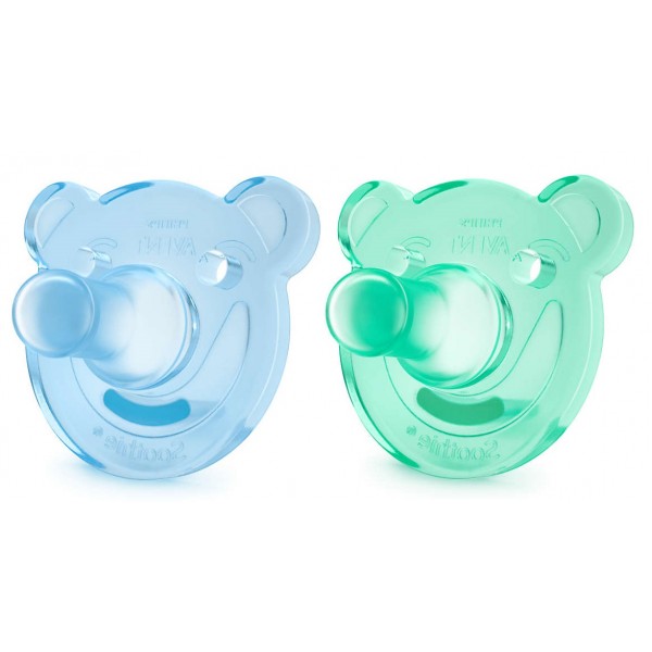 Bear Soothie (3m+) - Blue/Green - Philips Avent - BabyOnline HK