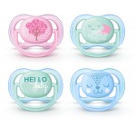 Ultra Air Design Baby Soother (0 - 6m) - Pink/Green - Philips Avent - BabyOnline HK