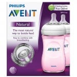 Natural Feeding Bottle 9oz / 260ml (2 pcs) - Pink - Philips Avent - BabyOnline HK