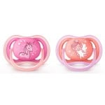 Ultra Air Design Baby Soother (6 - 18m) - Pink - Philips Avent - BabyOnline HK