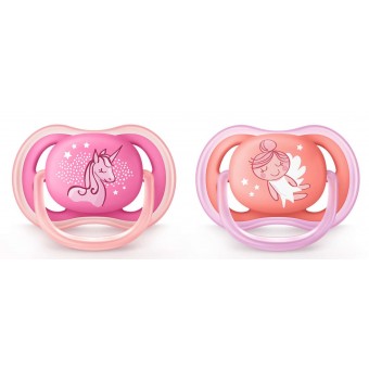 透氣系列安撫奶嘴 (6-18 個月) - 粉紅色