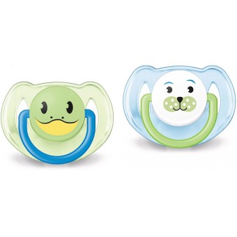 Baby Soother - Animal Design (6 - 18m) - Blue/Green
