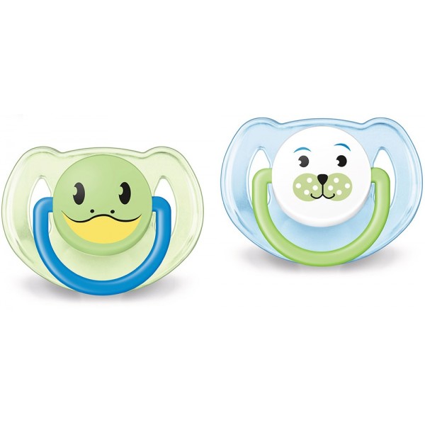 Baby Soother - Animal Design (6 - 18m) - Blue/Green - Philips Avent - BabyOnline HK