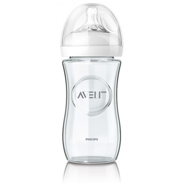 Natural Glass Feeding Bottle 8oz / 240ml - Philips Avent - BabyOnline HK