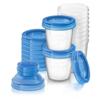 10 Resusable Breast Milk Storage Cups 180ml/6oz