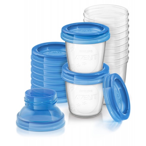10 Resusable Breast Milk Storage Cups 180ml/6oz - Philips Avent - BabyOnline HK