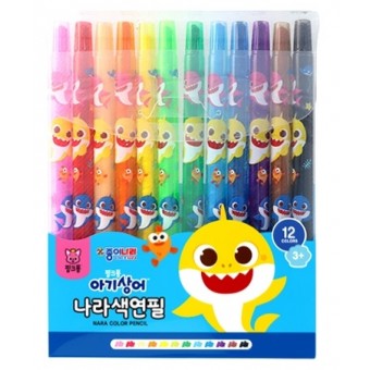 Baby Shark Pinkfong - Korean Crayons (12 colors)
