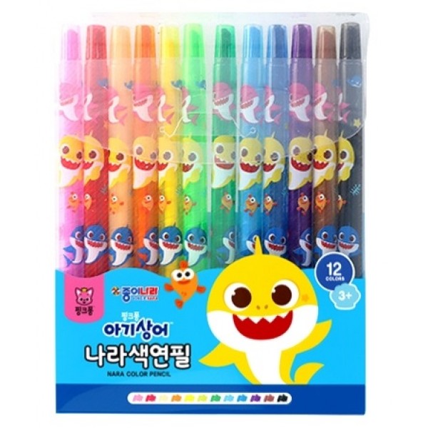 Baby Shark Pinkfong - Korean Crayons (12 colors) - Pinkfong - BabyOnline HK
