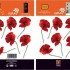 Nature Deco Restickable Sticker XXS - Poppy Flowers (2 sheets)