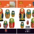 Nature Deco Restickable Sticker XXS - Russian Dolls (2 sheets)