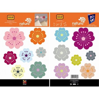 Nature Deco Restickable Sticker XS - Flower Power (2 sheets)