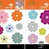 Nature Deco Restickable Sticker XS - Flower Power (2 sheets)