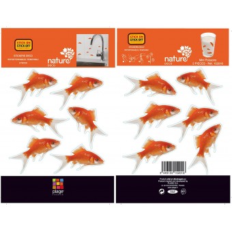 Nature Deco Restickable Sticker XXS - Fishes (2 sheets)
