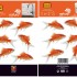 Nature Deco Restickable Sticker XXS - Fishes (2 sheets)