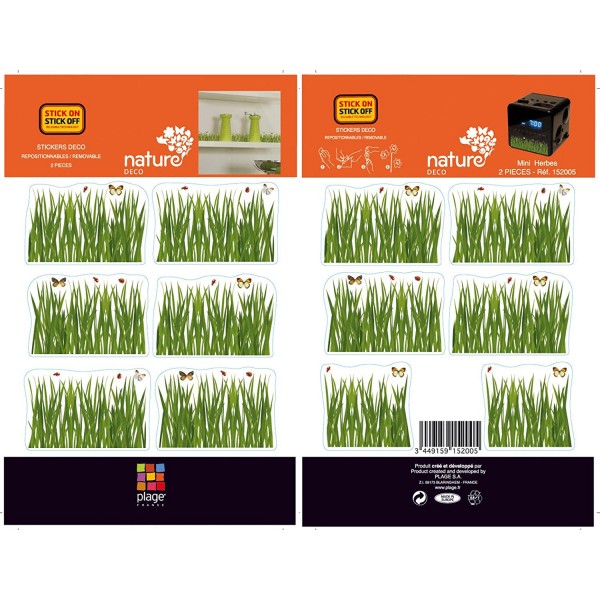 Nature Deco Restickable Sticker XXS - Grass (2 sheets) - Plage - BabyOnline HK