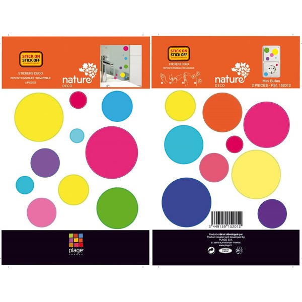 Nature Deco Restickable Sticker XXS - Bubbles (2 sheets) - Plage - BabyOnline HK