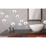 MS Nature - Stick On Stick Off Adhesive Wall Deco - Grey Poppies - Plage - BabyOnline HK