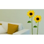 MS Youth - Stick On Stick Off Adhesive Wall Deco - Sunflowers - Plage - BabyOnline HK