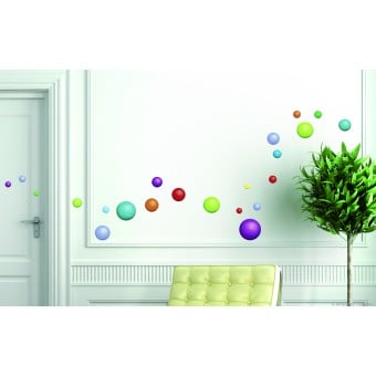 MS Youth - Stick On Stick Off Adhesive Wall Deco - Balls