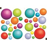 MS Youth - Stick On Stick Off Adhesive Wall Deco - Balls - Plage - BabyOnline HK
