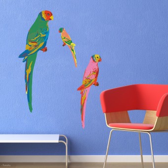 Nature Deco MMS - Repositionable Wall Deco - Parrots