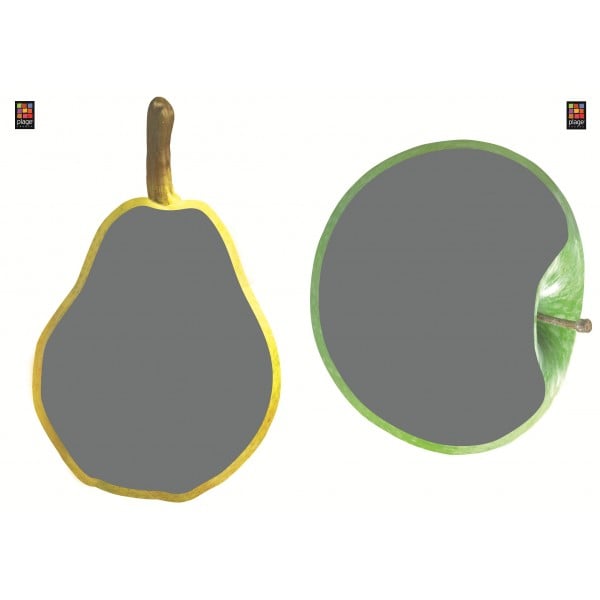 Nature Deco S Adhesive Chalkboard - Pear & Apple (2 sheets) - Plage - BabyOnline HK