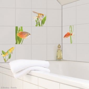 Smooth Tile Decoration - Freshwater Fishes