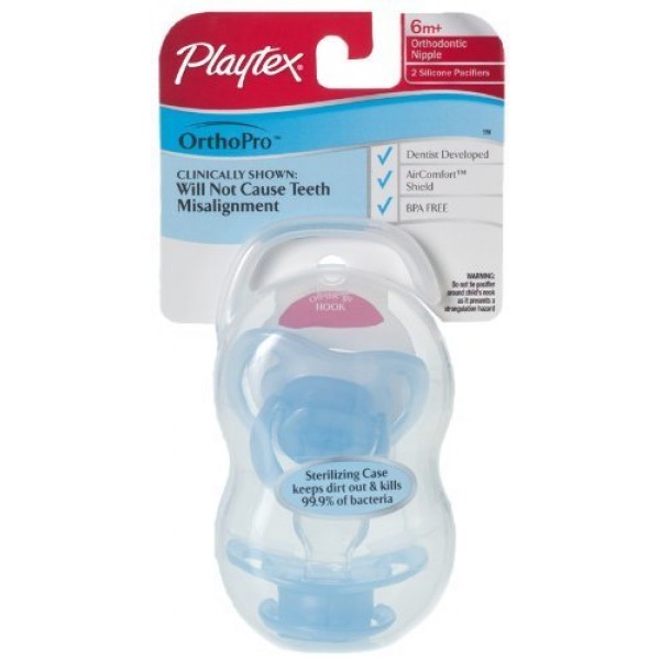 OrthoPro Silicone Pacifier with Case (6m+) - Playtex - BabyOnline HK