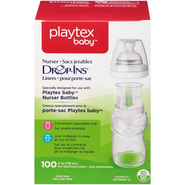 Drop-Ins® Disposable Liners, Pre-Sterilized, 4oz (100 pcs) - Playtex - BabyOnline HK
