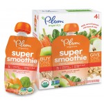 Super Smoothie - Apple, Carrot & Spinach with Beans & Oats - 113g (4 pouches) - Plum Organics - BabyOnline HK