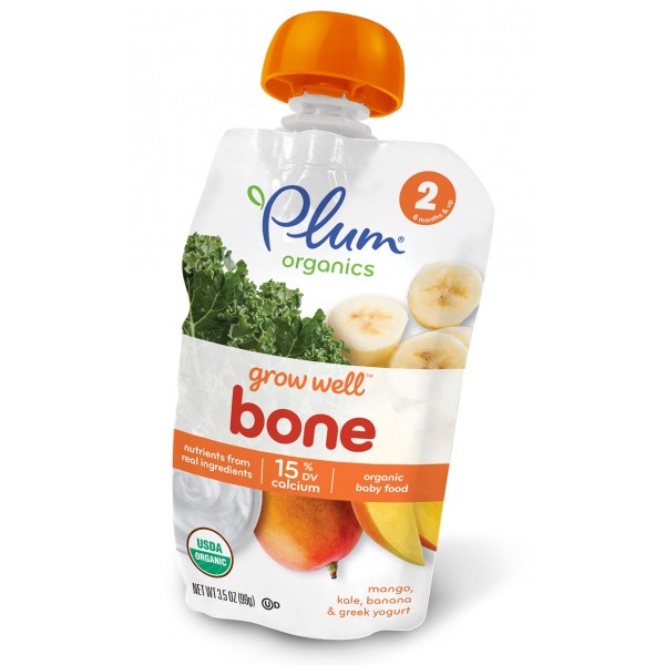 Grow Well - bone (Mango, Kale, Banana & Greek Yogurt) 99g - Plum Organics - BabyOnline HK