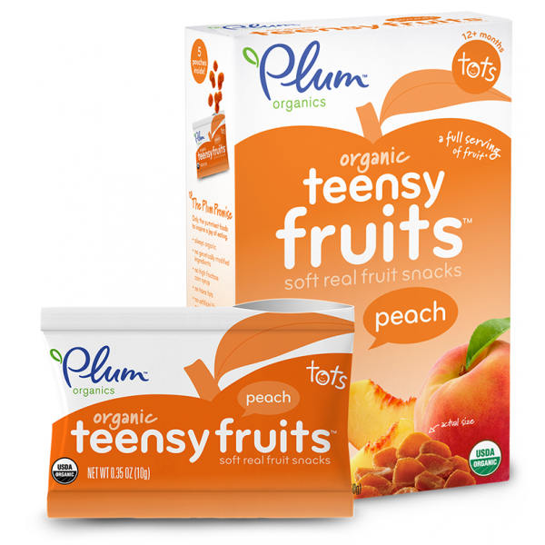 Organic Teensy Fruits - Peach (5 packs) - Plum Organics - BabyOnline HK