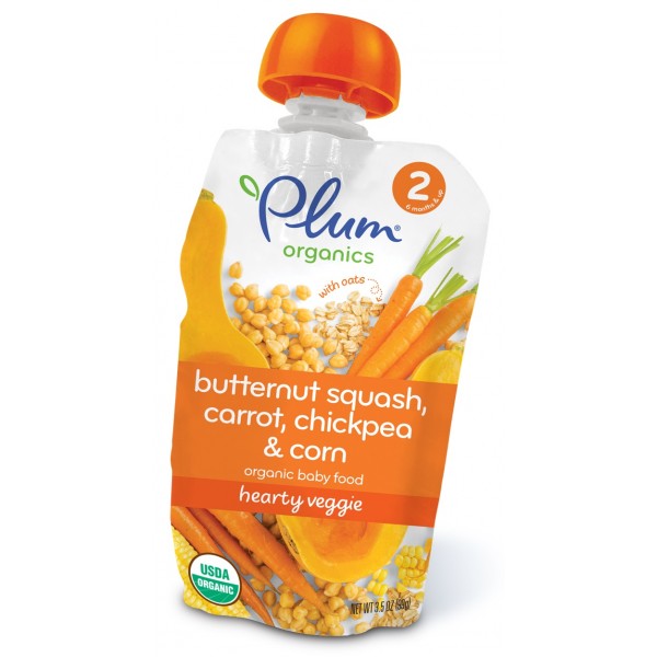 Organic Butternut Squash, Carrot, Chickpea & Corn 99g - Plum Organics - BabyOnline HK