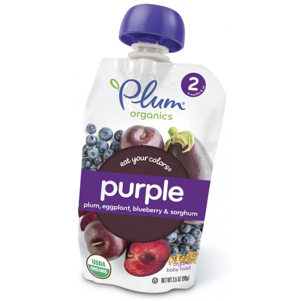 Organic Plum, Eggplant, Blueberry & Sorghum 99g - Plum Organics - BabyOnline HK