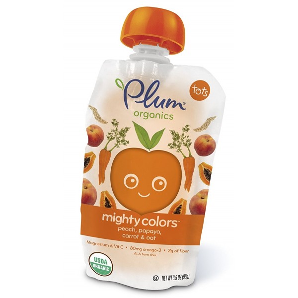 Mighty Colors - Peach, Papaya, Carrot & Oat 99g - Plum Organics - BabyOnline HK