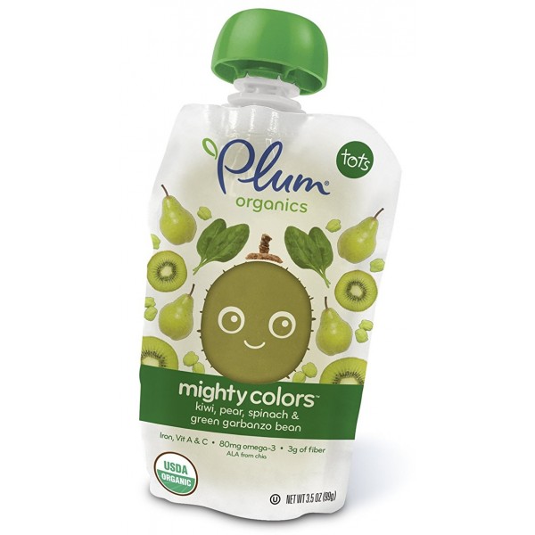 Mighty Colors - Kiwi, Pear, Spinach & Green Garbanzo Bean 99g - Plum Organics - BabyOnline HK