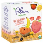 有機 Smoothie - 水蜜桃香蕉加南瓜、燕麥、奇亞籽 90g (4 包裝) - Plum Organics - BabyOnline HK