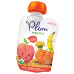有機 Smoothie - 水蜜桃香蕉加南瓜、燕麥、奇亞籽 90g (4 包裝) - Plum Organics - BabyOnline HK