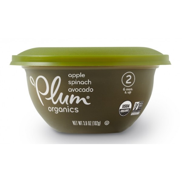 Baby Bowls - Apple, Spinach & Avocado 102g - Plum Organics - BabyOnline HK