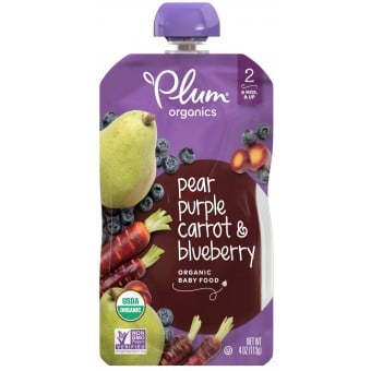 Plum Organics - 啤梨、紫蘿蔔、藍莓  113g 