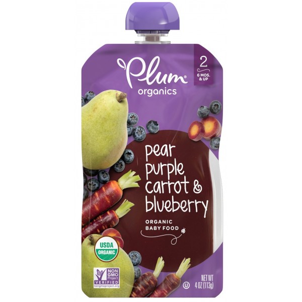 Plum Organics - Pear, Purple Carrot & Blueberry 113g - Plum Organics - BabyOnline HK