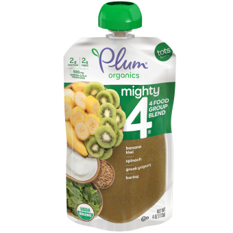 Mighty 4 - Banana, Kiwi, Spinach, Barley & Greek Yogurt 113g 