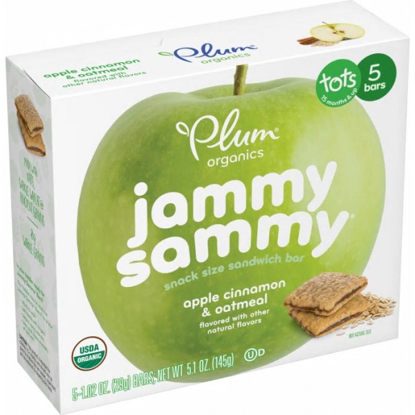 Jammy Sammy (Apple Cinnamon & Oatmeal) - 5 packs - Plum Organics - BabyOnline HK