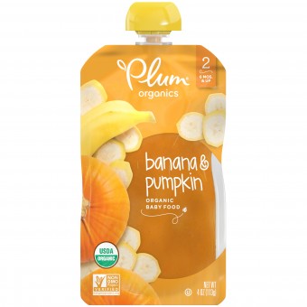 Organic Baby Food - Banana & Pumpkin 113g 