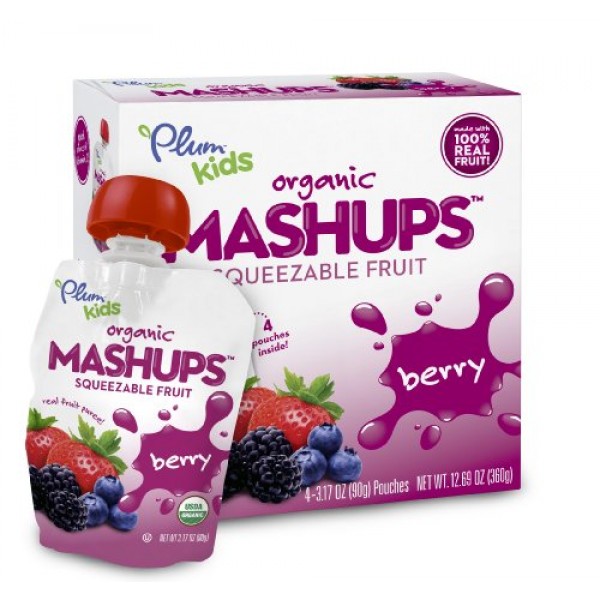 Organic Mashups - Berry - 90g (4 pouches) - Plum Organics - BabyOnline HK