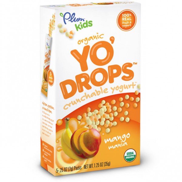 Organic Yo' Drops Crunchable Yogurt - Mango Mania - Plum Organics - BabyOnline HK