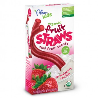 Organic Fruit Straws - Strawberry Vanilla (5 packs)  