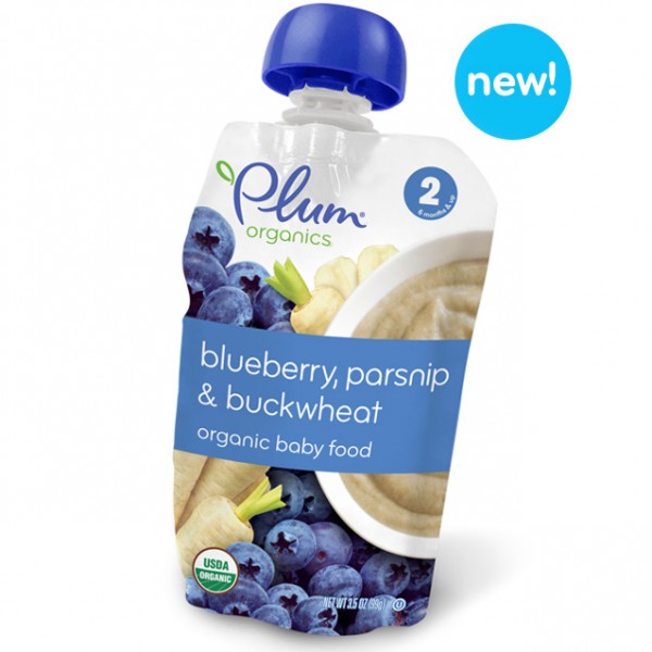 Organic Baby Food - Blueberry, Parsnip & Buckwheat 99g - Plum Organics - BabyOnline HK